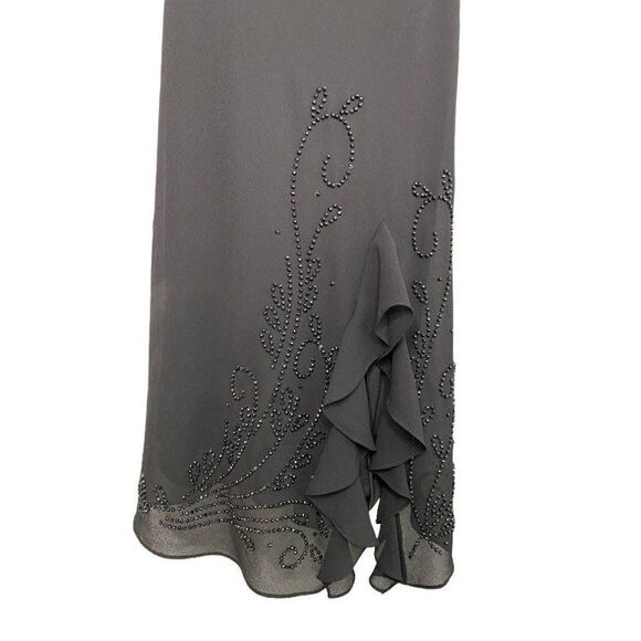 R&M Richards Black 2 Piece Set Dress Jacket Beaded 6P 6 Petite MOB MOG Formal‎ - Picture 3 of 11